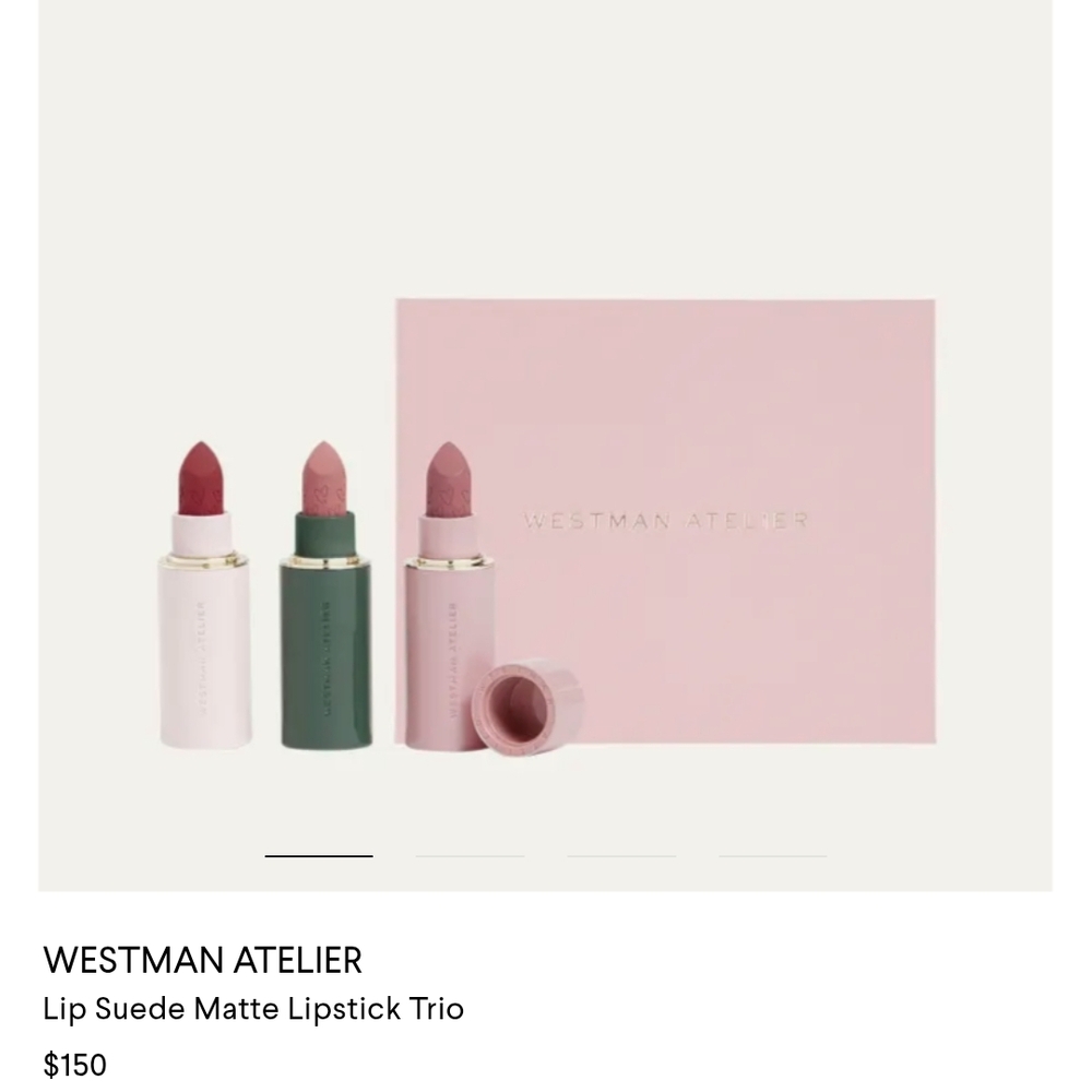 Westman Atelier Lip Suede Matte Lipstick Trio - Red, Green, Pink